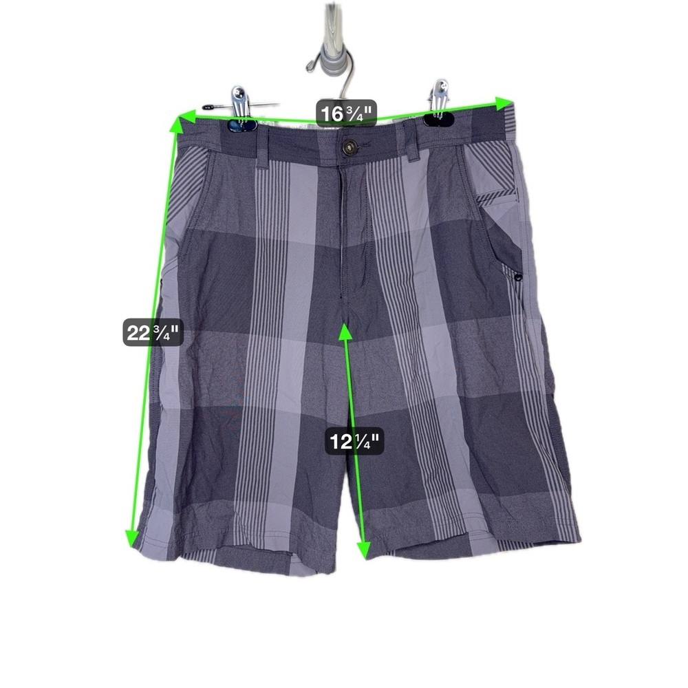 Lululemon Men's Kahuna Chino Shorts Size 34 Gray Plaid Checkered Golf Run Casual - Picture 8 of 8